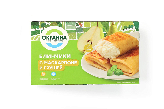 картинка Блинчики с маскарпоне и грушей Окраина 450г от магазина Окраина