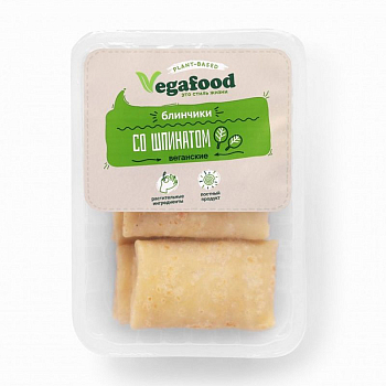 картинка Блинчики со шпинатом веганские Vegafood 450г от магазина Окраина